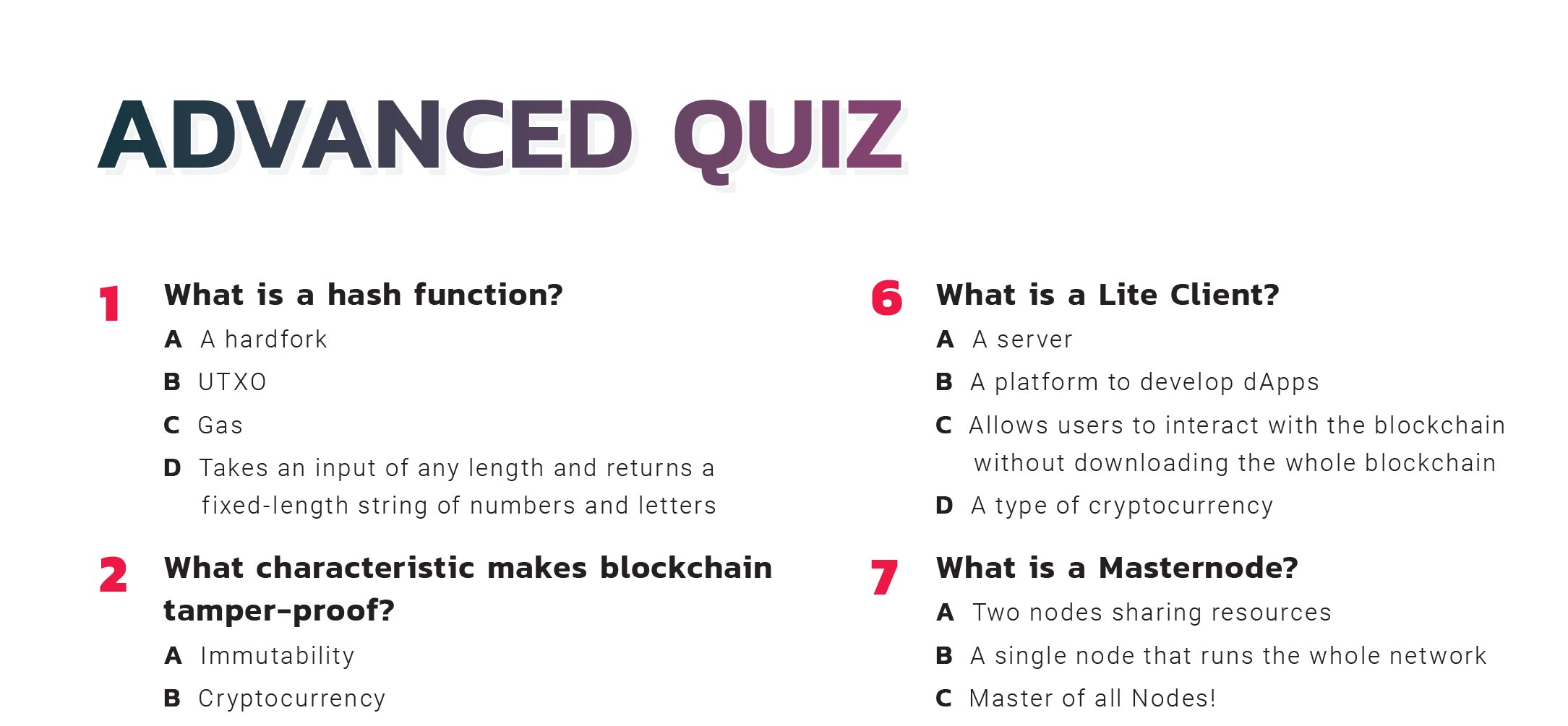 Advanced Quiz