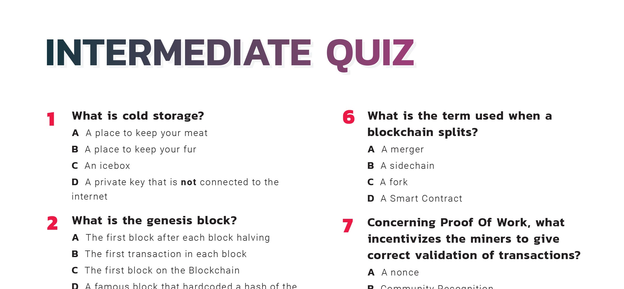 Intermediate Quiz