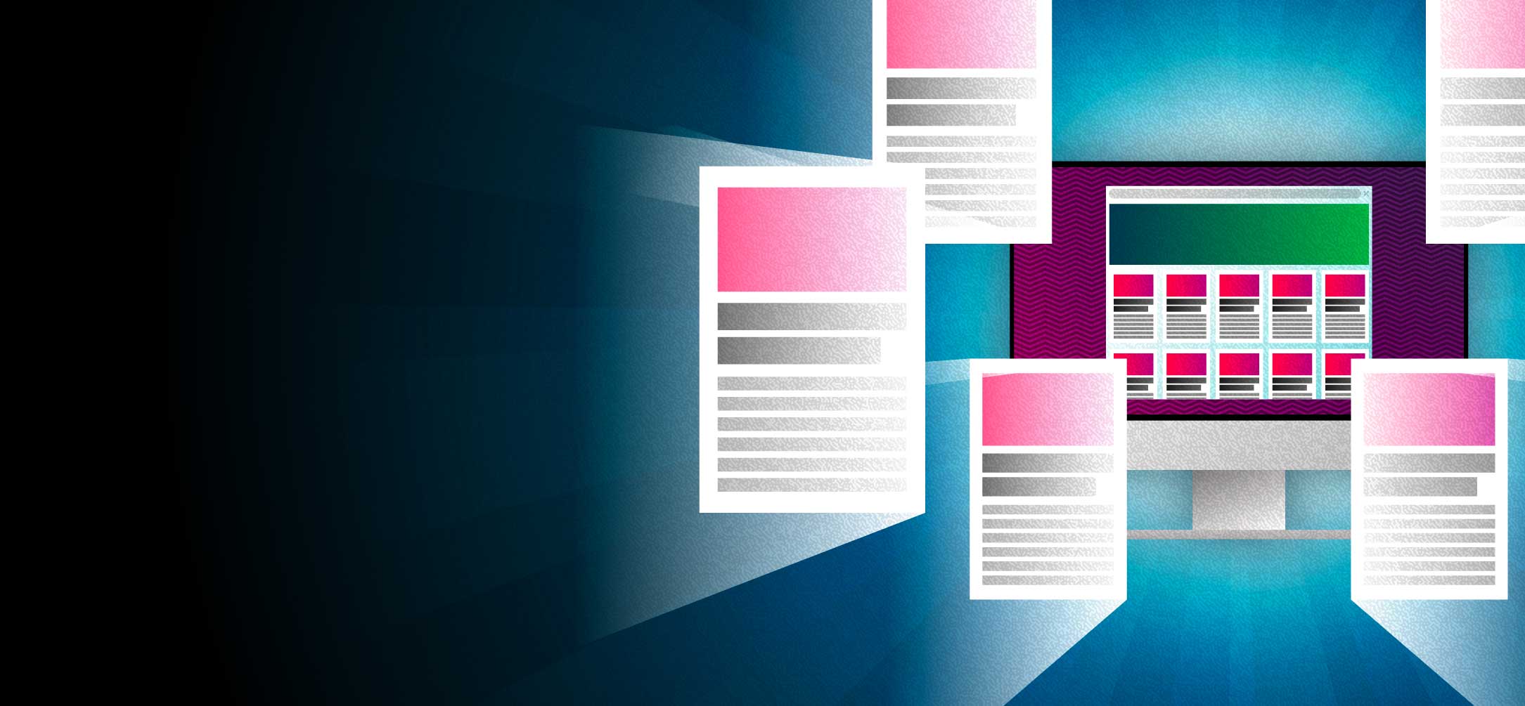 Blog posts being sent to a computer