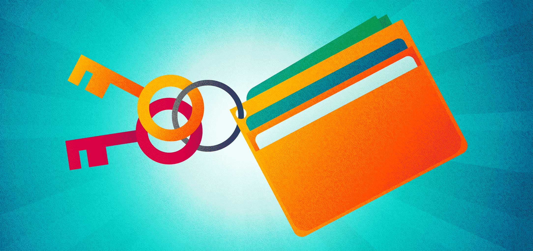 Keys to a wallet Keys on a wallet