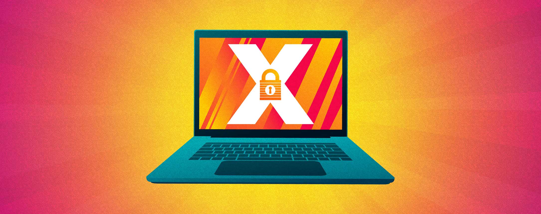 Locked Out Laptop with an X